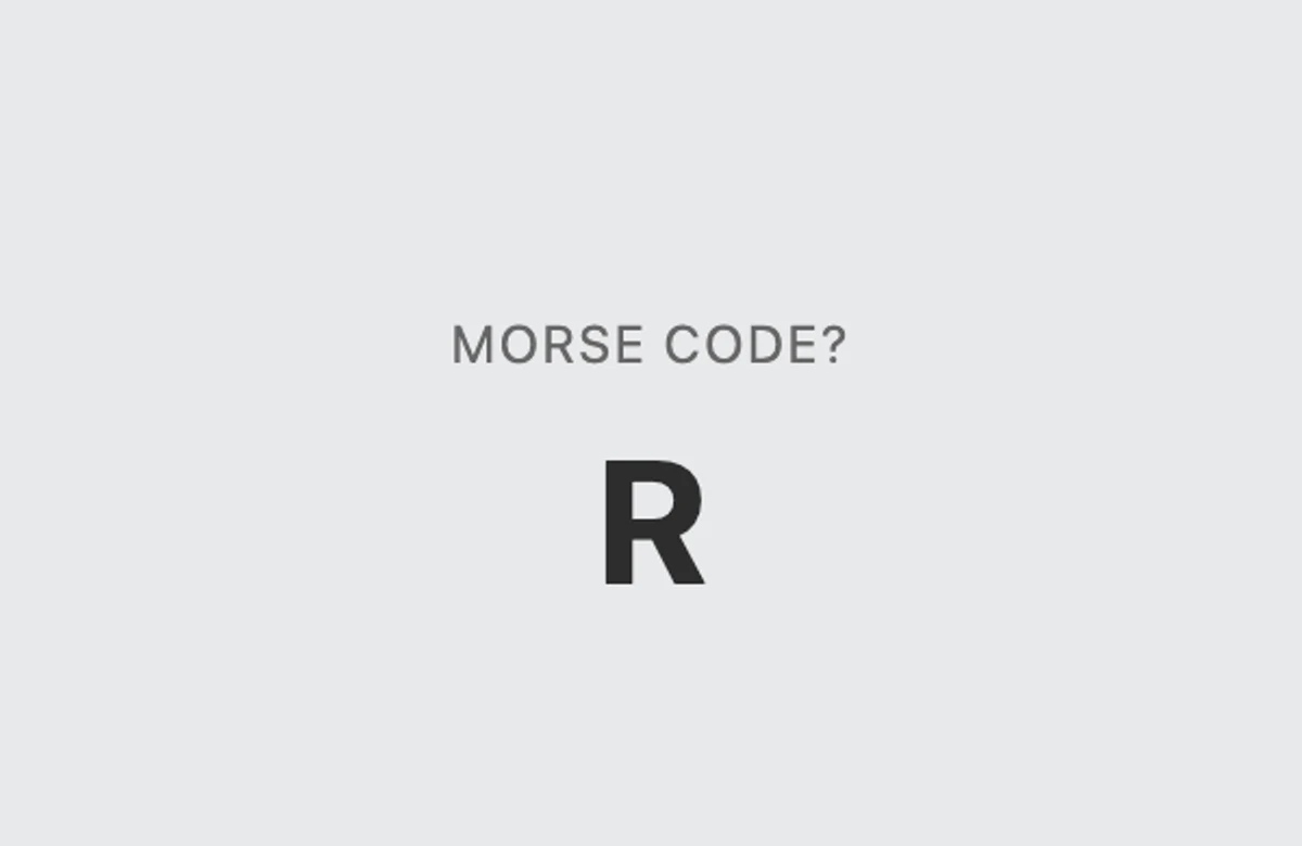 Alphabet: sample card front for the letter R