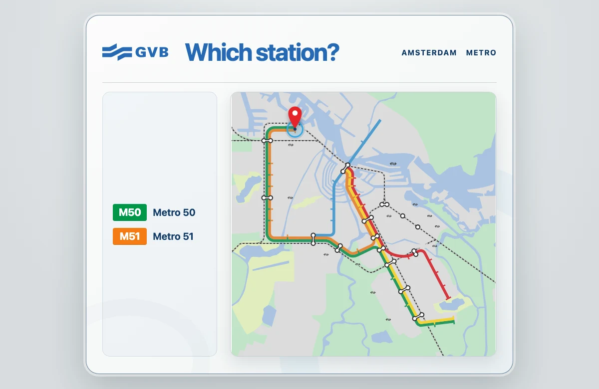 Amsterdam Metro: sample card front for Isolatorweg
