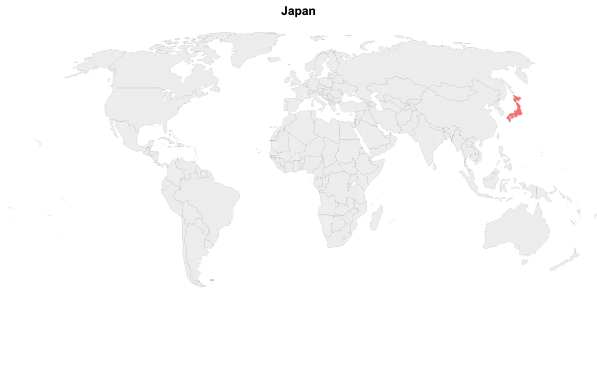 Countries: sample card answer for Japan